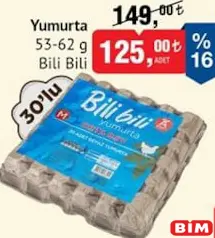 BİLİ BİLİ YUMURTA 53-62 G BİLİ BİLİ YUMURTA 53-62 G